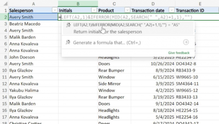 Microsoft упростила введение формул в Excel с помощью ИИ